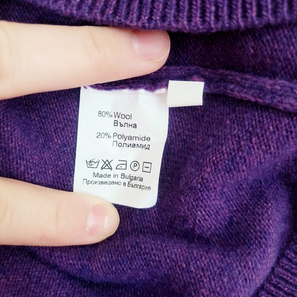 Wool sweater crew neck bulgarian wool - Picture 7 of 8